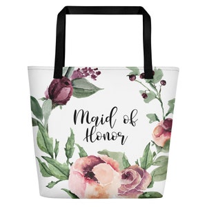 Maid of Honor Tote Bag Bridal Party Tote Bag Wedding Tote Bag Tote Bag for Bridesmaids Wedding Party Tote Bags Bridesmaid Tote Bag