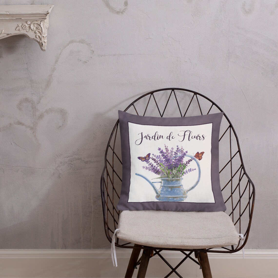 French Country Throw Pillow Premium Linen Fabric - Etsy