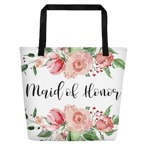 Magd der Ehre Tote Bag Braut Party Einkaufstasche Hochzeit Einkaufstasche Einkaufstasche für Brautjungfern Hochzeit Party Einkaufstaschen Brautjungfer Einkaufstasche