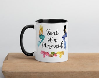 Soul of a Mermaid Mug Mermaid Coffee Cup Birthday Gifts Best Friend Gifts Mermaid Gifts Mermaid Cup