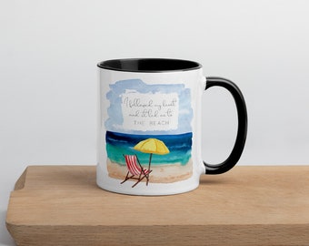 Beach Mug Beach Coffee Cup Beach Quote Birthday Gifts Best Friend Gifts Beach House Gifts Beach Cup