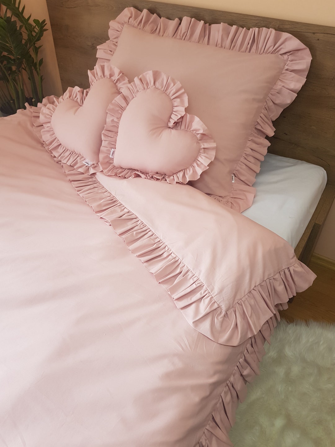 Betthusse 180x200 Boxspringbett Jotex Zack Satin Volant Betthusse 100% Hochwertige Bio-Baumwolle Bettrock, Höhe 60 Cm, Schwartz 180 X 200 Cm Betthusse 200x200