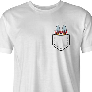 Pocket Rockets by BigBadTees.com - Free USA Shipping - Funny Pocket Aces Poker T-Shirt - Funny Emoji Poker T-Shirt Gift - Poker T-Shirt