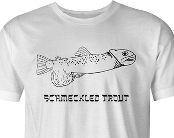 Schmeckled Trout by BigBadTees.com - Free USA Shipping - Funny Jewish Humor T-Shirt - Hilarious Speckled Trout T-Shirt - Funny Fishing Shirt