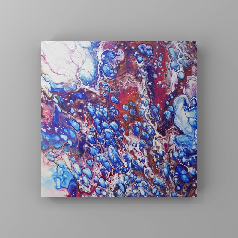 Acrylic Paint Pouring Fluid Art Original Abstract Painting Etsy