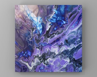 Peinture acrylique coulant Fluid art Peinture abstraite originale | Art mural