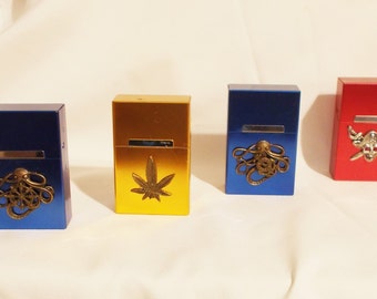 Cigarette Cases  4 to choose from / Aluminum with Magnetic Lid  Closure