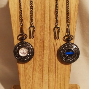Police Thin Blue line Pocket Watch  Choice 2 different styles / Free Shipping