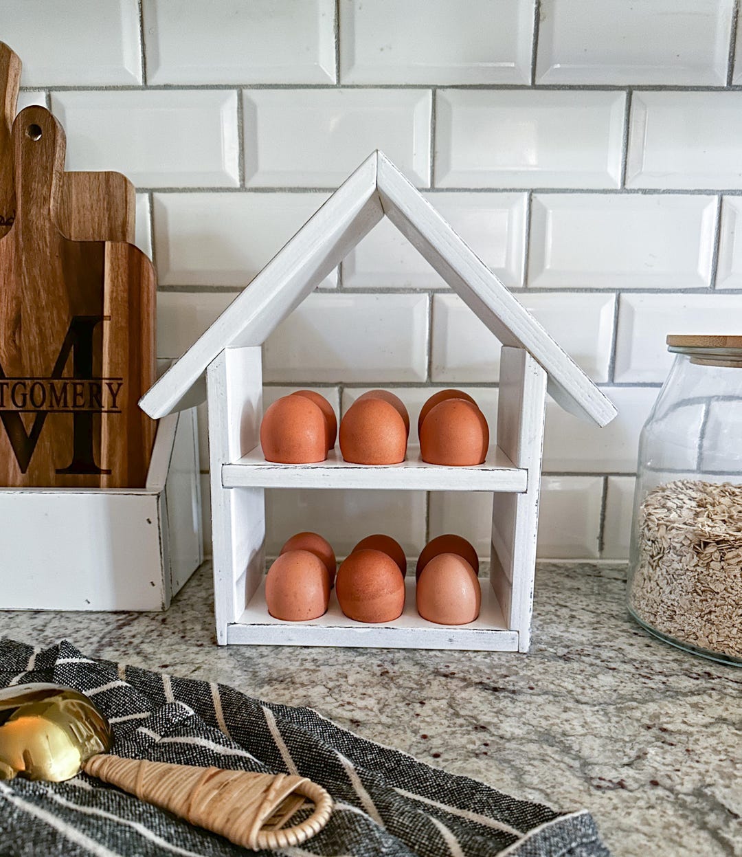 Egg Caddy, Egg Holder, Stacking Egg Holder, Rustic Egg Storage,wood Egg ...