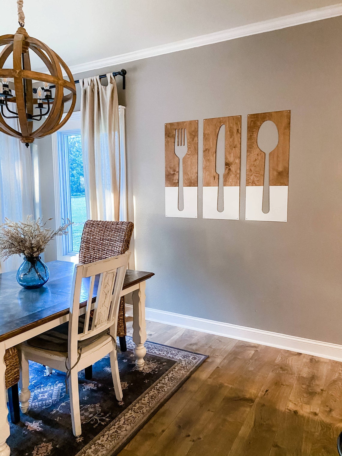 Fork Spoon Knife Wall Decor Utensil Wall Hanging Etsy