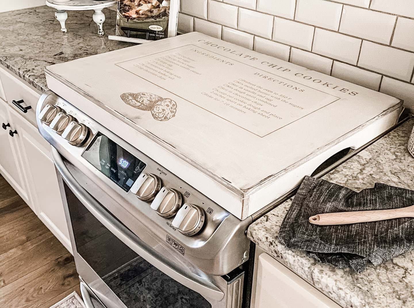 Slatted Wooden Noodle Board, Stove Cover