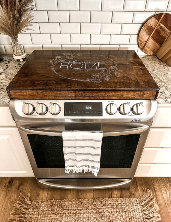 Noodle Board, Stove Cover, Floral, Farmhouse Style, Electric Stove