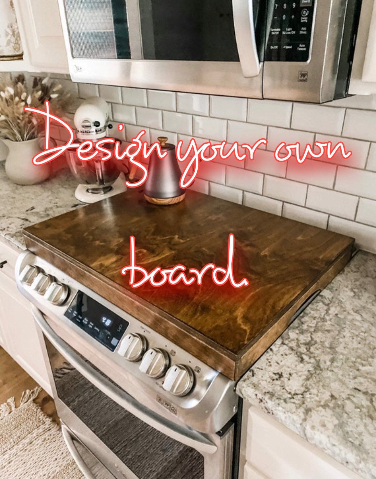 Noodle Board, Stove Cover, Gas Stove Cover, Electric Stove Cover, Glass Cooktop,  Burner Cover, Stove Top Cover, Custom no Design Flat 