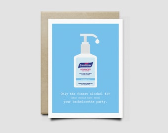 Quarantine Postponed Bachelorette Party Greeting Card
