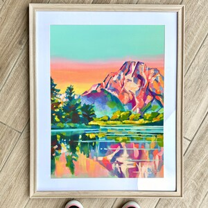 Grand Tetons, Yellowstone Montana Wall Art, Unframed Giclee Print by Maria Morris