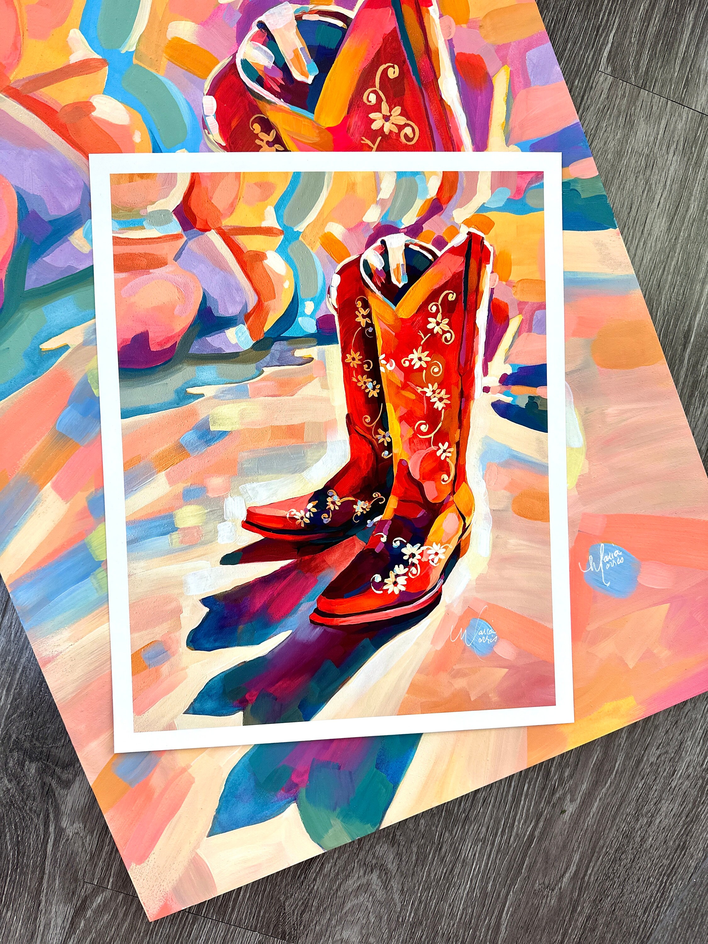 Texas Wall Art of Cowgirl Boots Western Wall Decor - Etsy