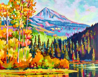 Telluride Colorado Art Print of Fall Leaves — Unframed Giclee Art Print by Maria Morris