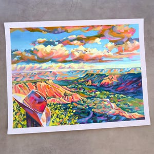 Palo Duro Canyon Texas Wall Art, Amarillo TX Art, Unframed Giclee by Maria Morris Art