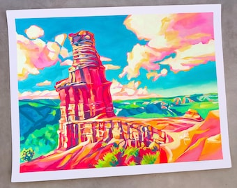 Arte mural del cañón Palo Duro, Texas, impresión de Maria Morris Art