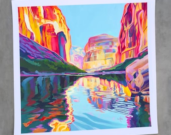 Arte mural de Texas del Parque Nacional Big Bend, impresión giclée de Maria Morris