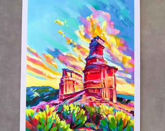 Arte mural del Cañón de Palo Duro, Texas, impresión sin marco de Maria Morris Art