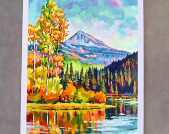 Telluride Colorado Art Print of Fall Leaves — Unframed Giclee Art Print by Maria Morris