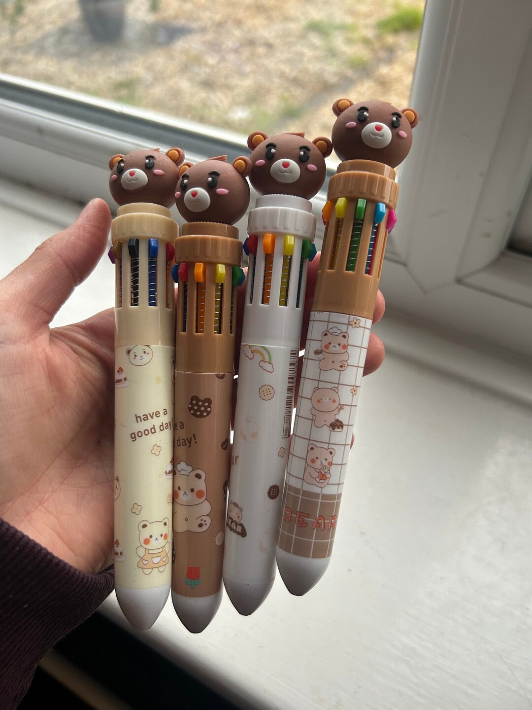 6pcs 4pcs Kawaii Pens Stationary Frogs Rabbits Bears Animals Etsy