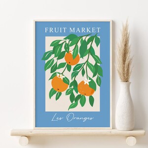 Oranges Print, Orange Fruit Market Printable Wall Art, DIGITAL DOWNLOAD, Botanical Wall Art, Abstract Fruit Kitchen Print, Kitchen Decor