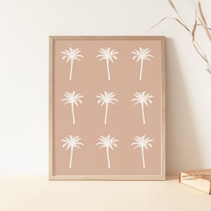 Palm Tree Printable Wall Art, Minimalist Palm Tree Print, Tropical Poster, Modern Art, Boho Wall Art, Neutral Boho Decor, Digital Download