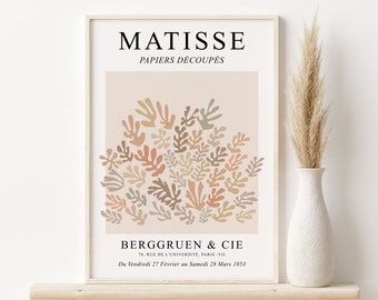 Beige Matisse Cut Outs Print, PRINTABLE Wall Art, Henri Matisse Affiche d’exposition, TÉLÉCHARGEMENT NUMÉRIQUE, Art mural moderne, Boho Wall Decor