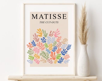 Matisse-tentoonstellingsposter, Henri Matisse uitgesneden print, afdrukbare muurkunst, abstracte botanische print, moderne muurkunst, digitale DOWNLOAD