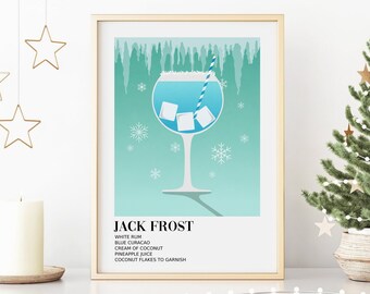 Christmas Cocktail Print, DIGITAL DOWNLOAD, Christmas Bar Cart Printable Wall Art, Holiday Drink Print, Cocktail Poster, Bar Cart Decor