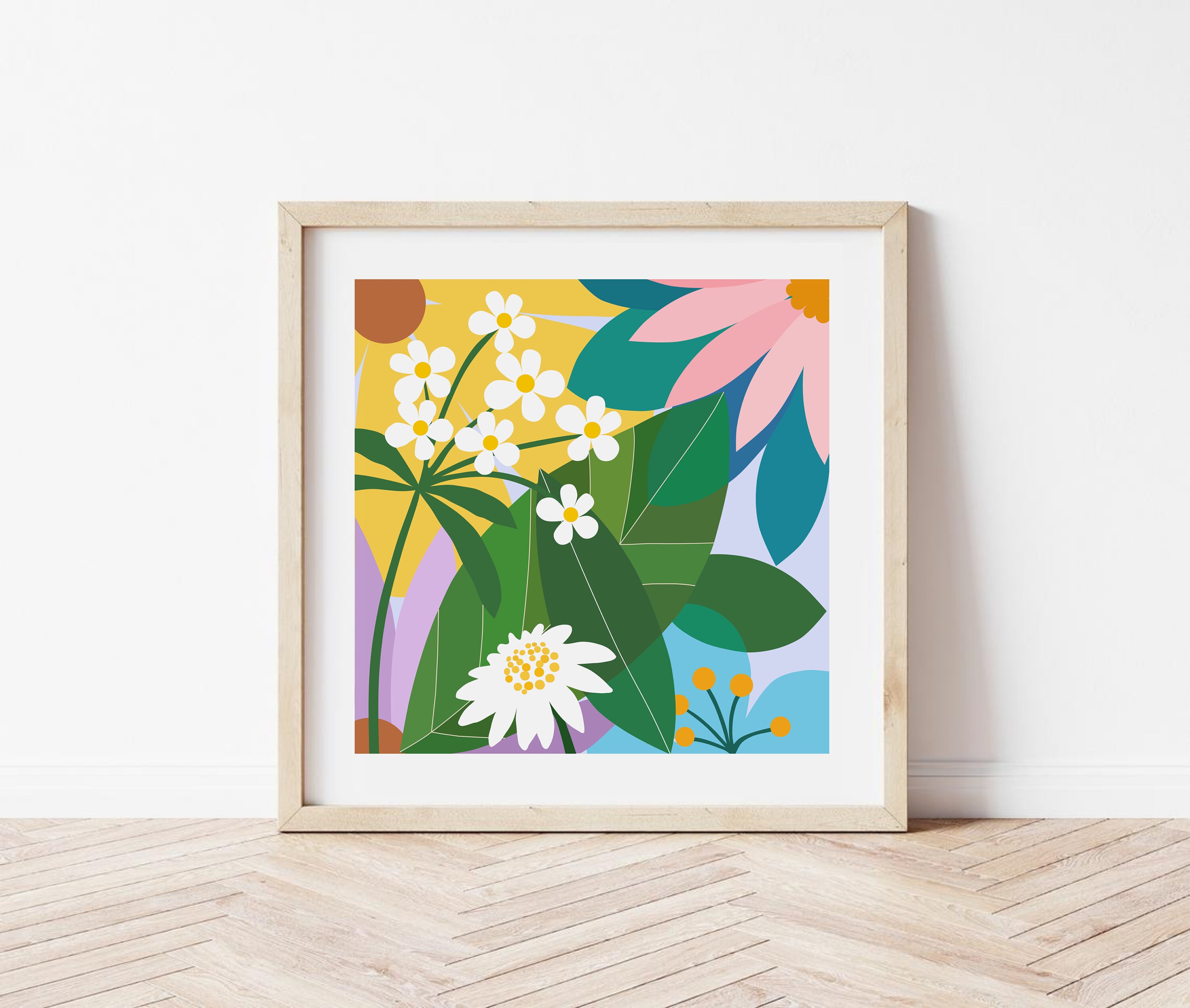 Abstract Floral Prints Set of 3 Abstract Botanical Printable - Etsy
