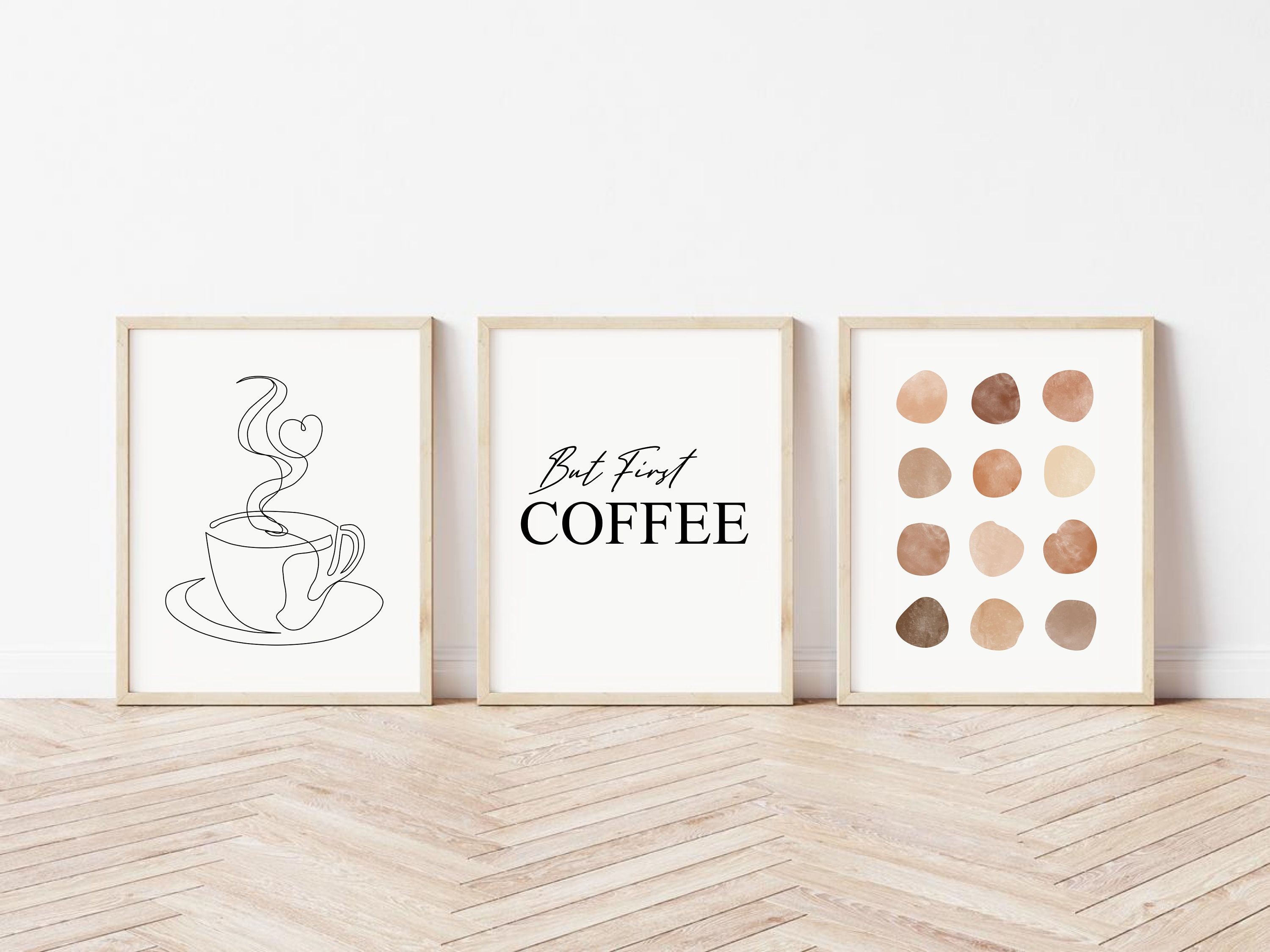 Coffee PRINTABLE Wall Art Abstract Coffee Art Prints Set of Etsy