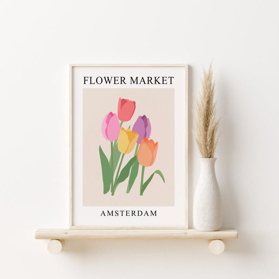 Botanical Print Printable Poster Flower Market Poster Digital Download ...