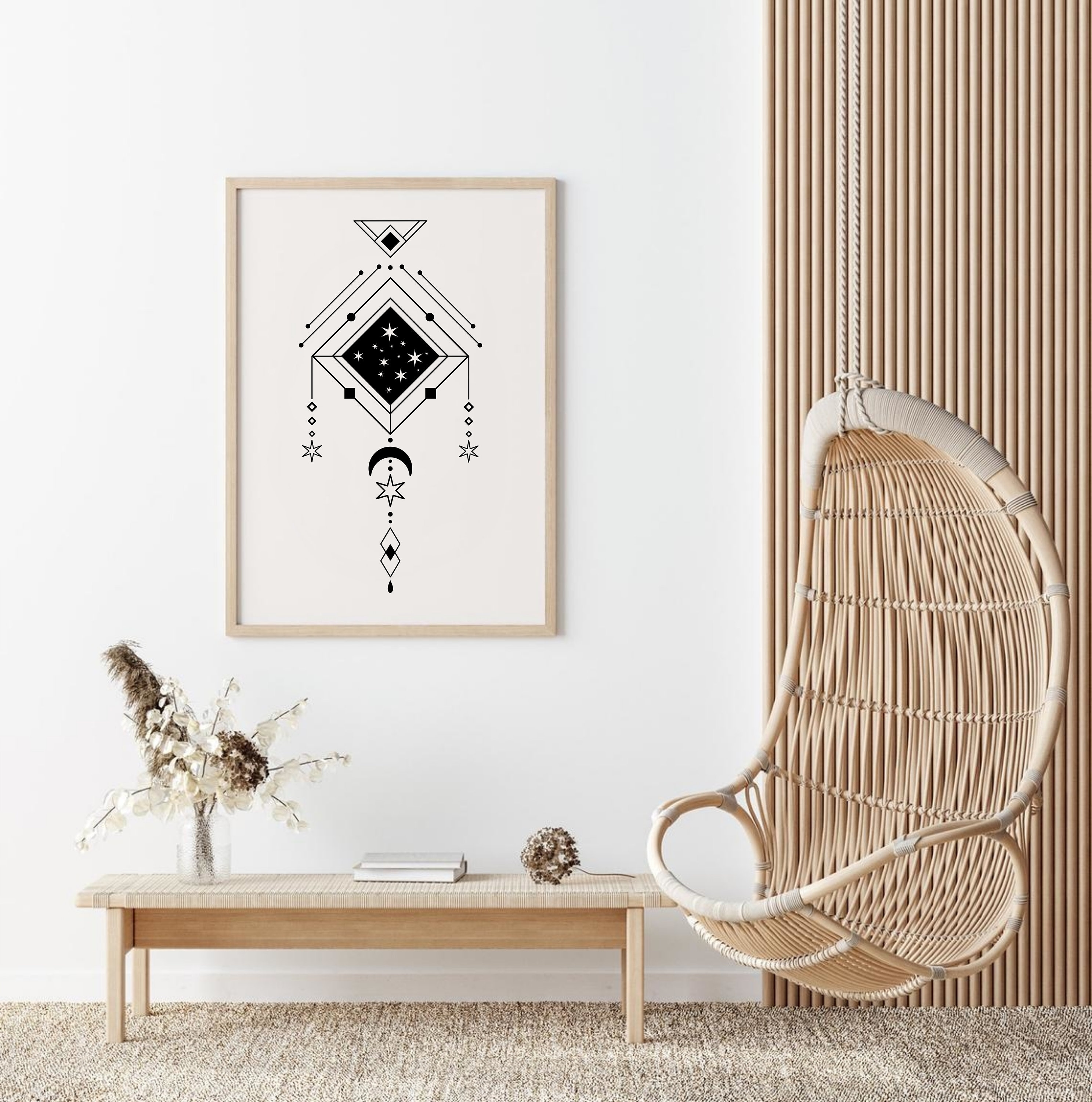 Sacred Geometry Printable Wall Art, Mystical Celestial Print, DIGITAL ...