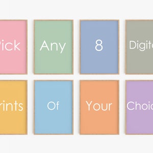 Pick Any 8 DIGITAL Prints, Custom Gallery Wall Set, Pick Your Own Prints, Modern Printable Wall Art, Custom Wall Art, DIGITAL DOWNLOAD