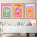 Retro Cocktail Print Set of 3, DIGITAL DOWNLOAD, Colorful Cocktail Gallery Wall Set, Trendy Wall Decor, Bar Prints, Tequila Daiquiri 