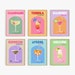 Cocktail Print Set of 6, Colorful Bar Cart Gallery Wall Set, DIGITAL DOWNLOAD, Retro Cocktail Posters, Bar Printable Art, Drinks Wall Decor 