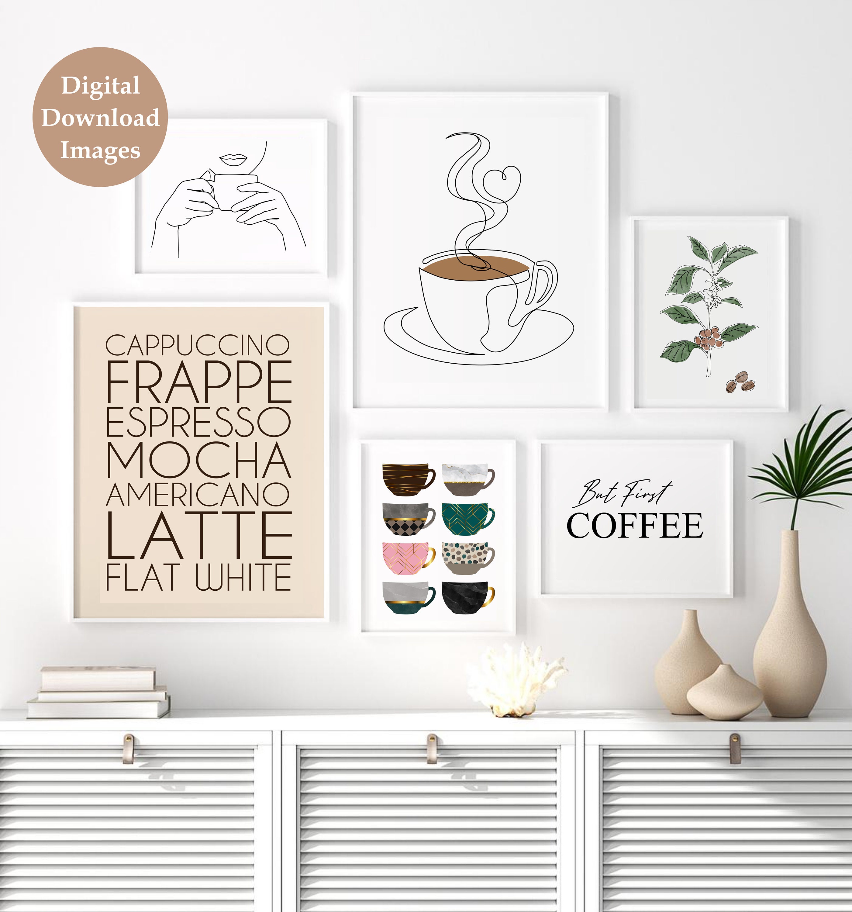 Coffee Wall Art Boho JPG PDF Coffee Poster Print Coffee Home -  Finland