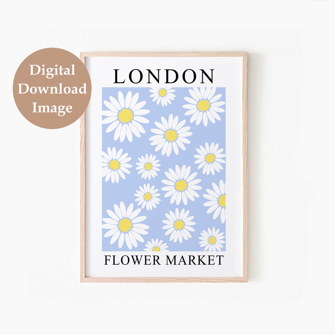 Flower Market Print London Flower Market Poster Printable Etsy UK