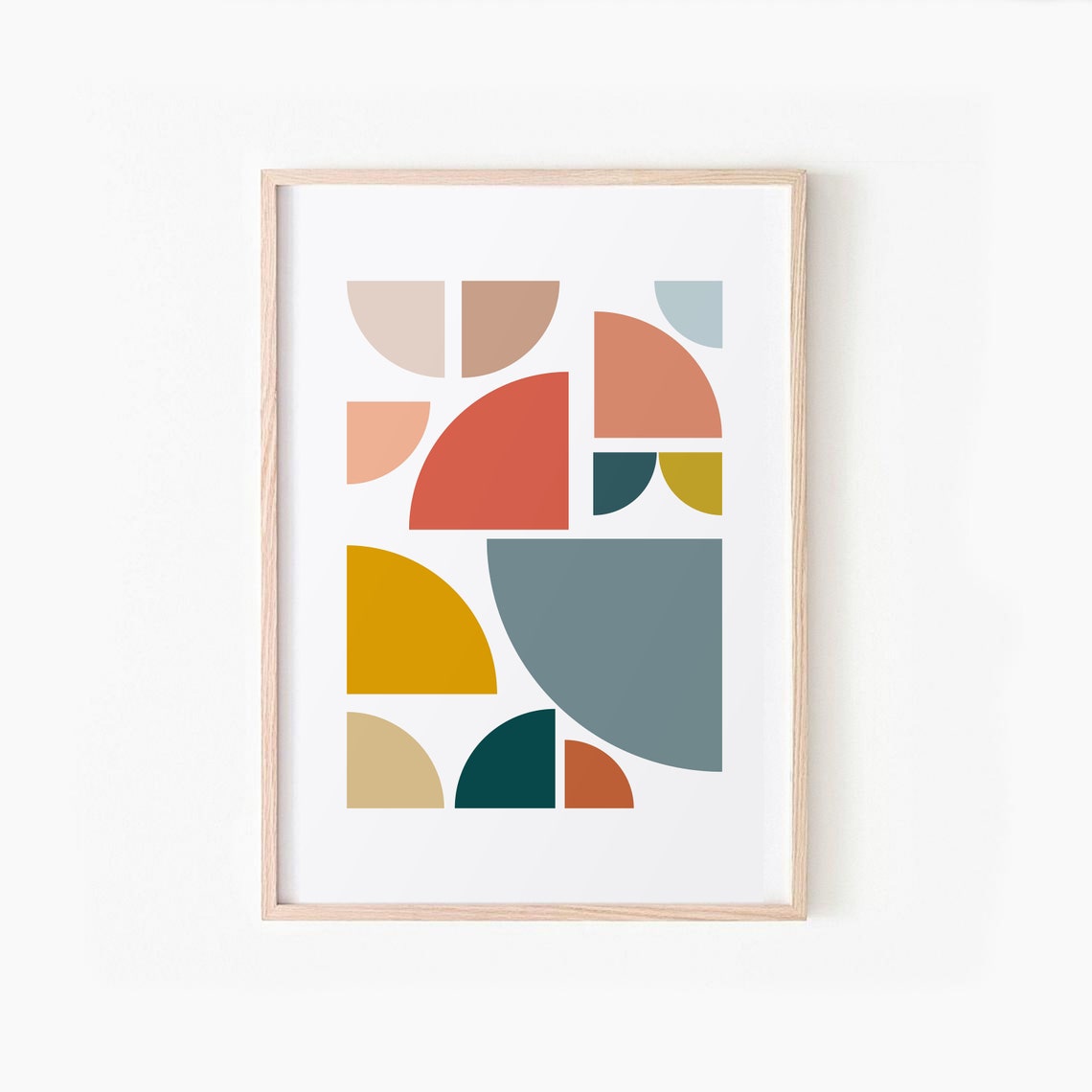 Mid Century Modern Art Prints Set of 3 Geometric Printable - Etsy