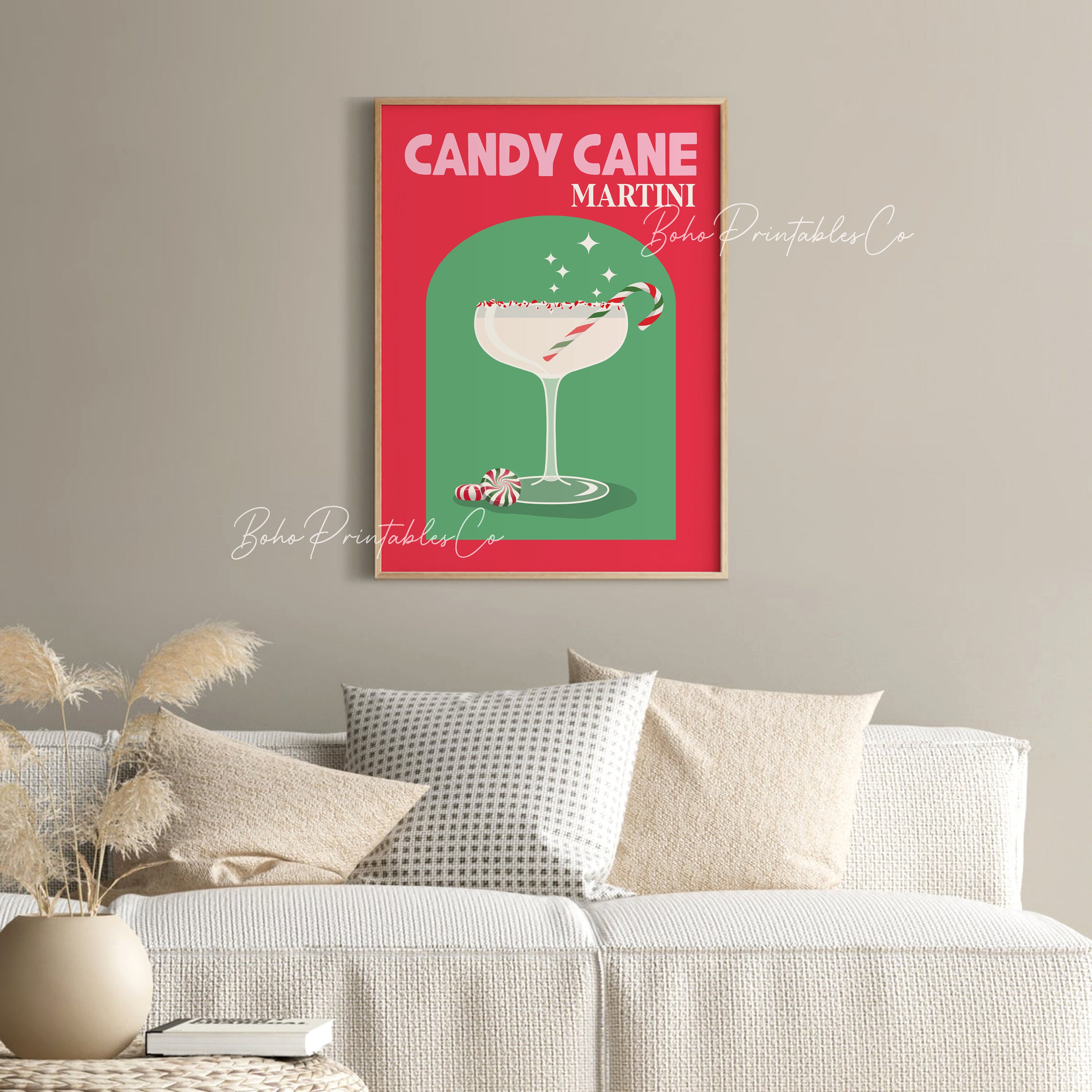 Affiche Murale Déco Cocktail Et Vin – Toile Imperméable 50x70 Cm – Style Nordique – Pour Salon, Chambre, Bar