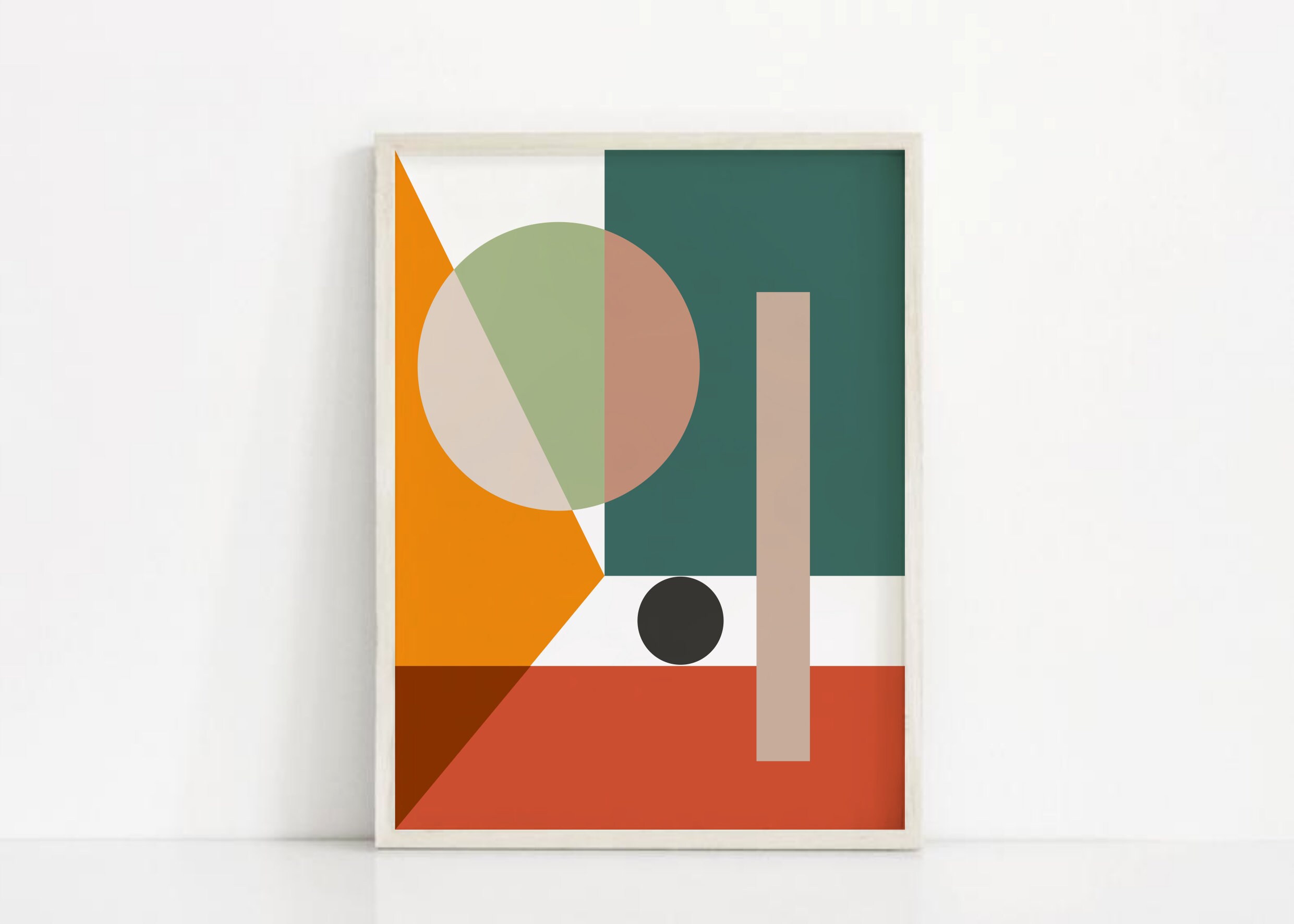 Mid Century Modern Art Print Set of 6, Gallery Wall Set, Geometric ...