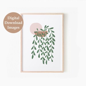 Sage Green Blush Pink Print Set of 6, Botanical Gallery Wall Set ...