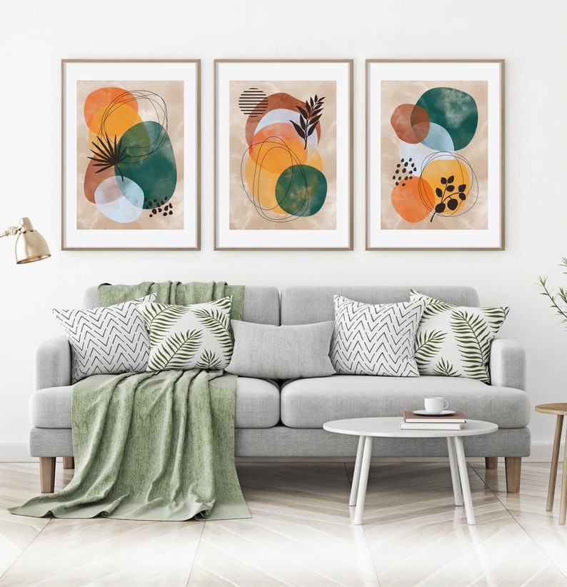 Abstract Wall Art Abstract Printable Wall Art Set of 3 Etsy UK