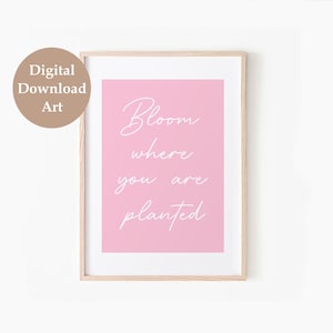 Pink Gallery Wall Set, Floral Art Print Set of 6, DIGITAL DOWNLOAD, Flowers Printable Wall Art, Botanical Poster Set, Boho Wall Decor image 8