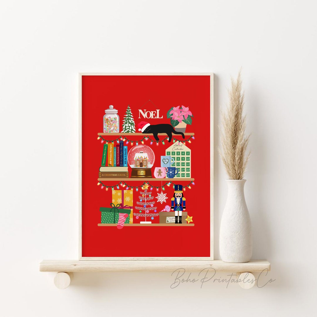 TAEDIN Weihnachts-Wandkunst Poster – 30,5 X 40,6 Cm, Grün, Mit Holzrahmen & Aufhängung – Winterdeko Für Zuhause