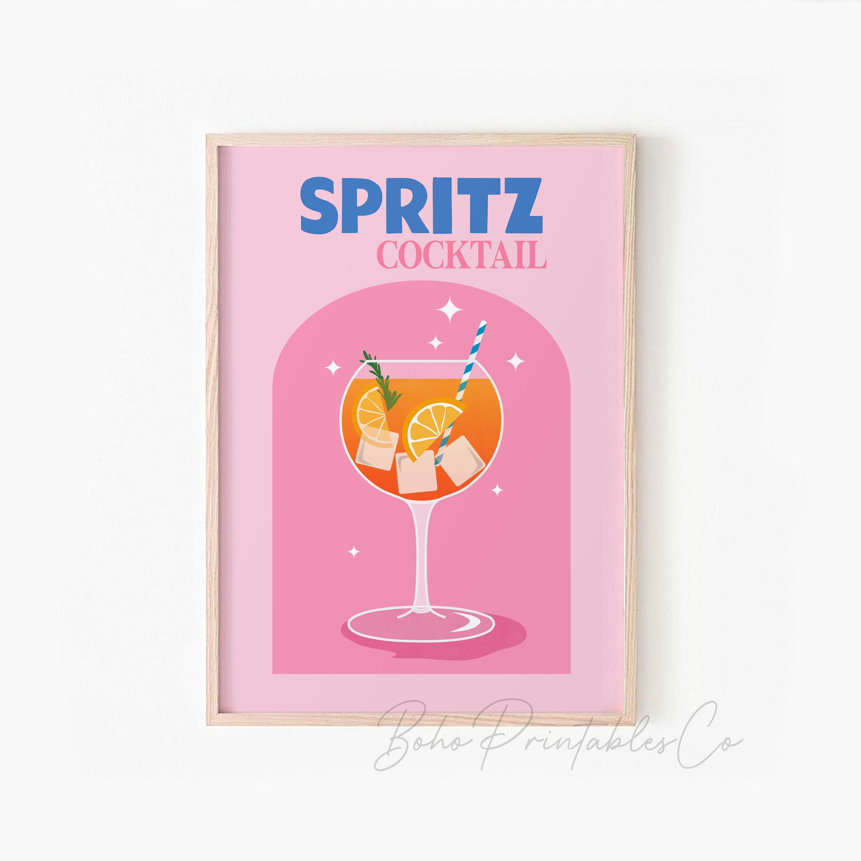 Retro-Cocktail-Wandbilder-Set - 9-teilig, Bunte Drucke, Ungerahmt, Für Bar, Wohnzimmer, Party-Deko