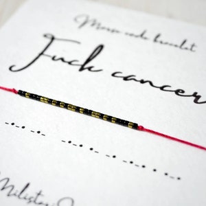 FUCK CANCER Morse Code Bracelet, best friend gift, cancer fighter gift, friendship bracelet, fuck cancer gift, breast cancer gifts